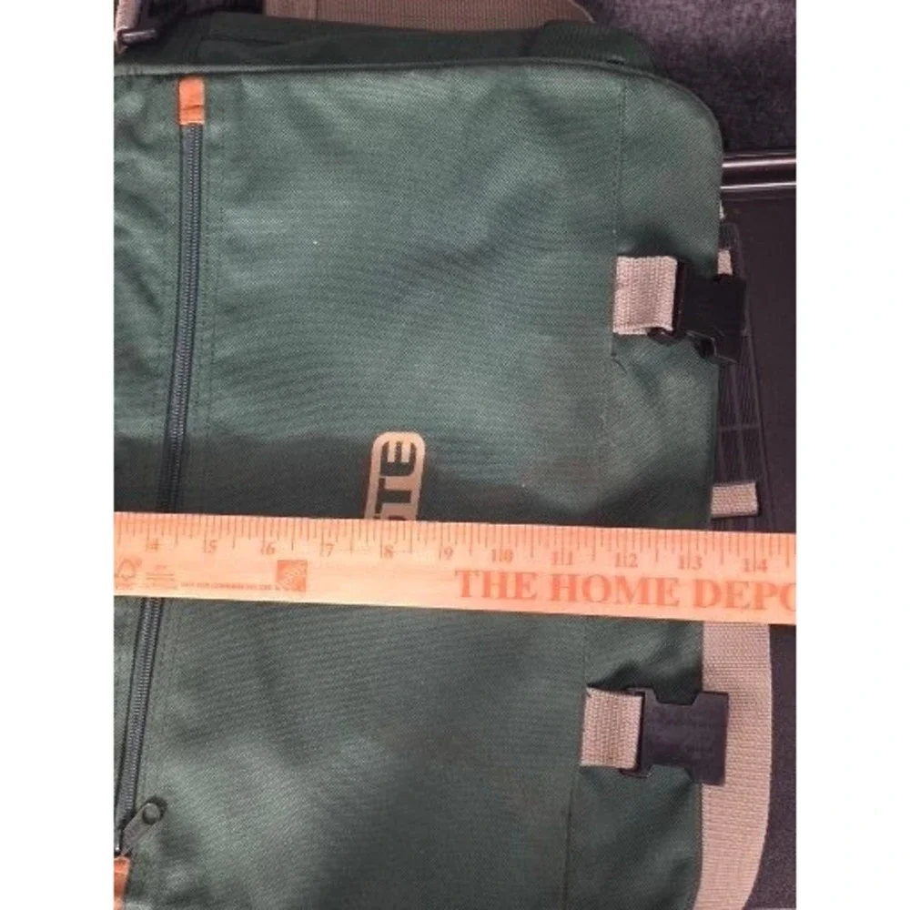 Vintage GTE Green Canvas Messenger‎ Bag Laptop Briefcase Work Commuter Bag 18x13